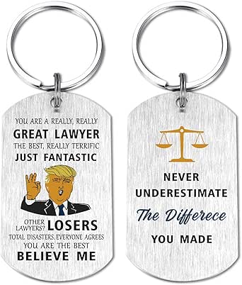 Amazon.com: Mataly Lawyer Gifts Keychain for Men Women - Law School ...