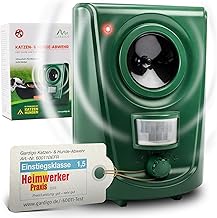 Gardigo Powerful Cat and Dog Repeller | Animal Repeller for Car | with Ultrasound 20-60 kHz | Repellent Device for Cats | Dog Repeller for Garden | 120°, Coverage 12 m