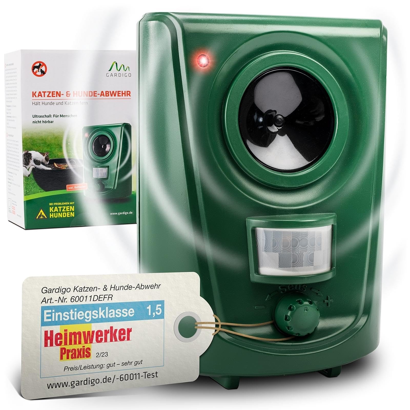 Répulsif pour chiens et chats extérieur ultrason avec détecteur 12m