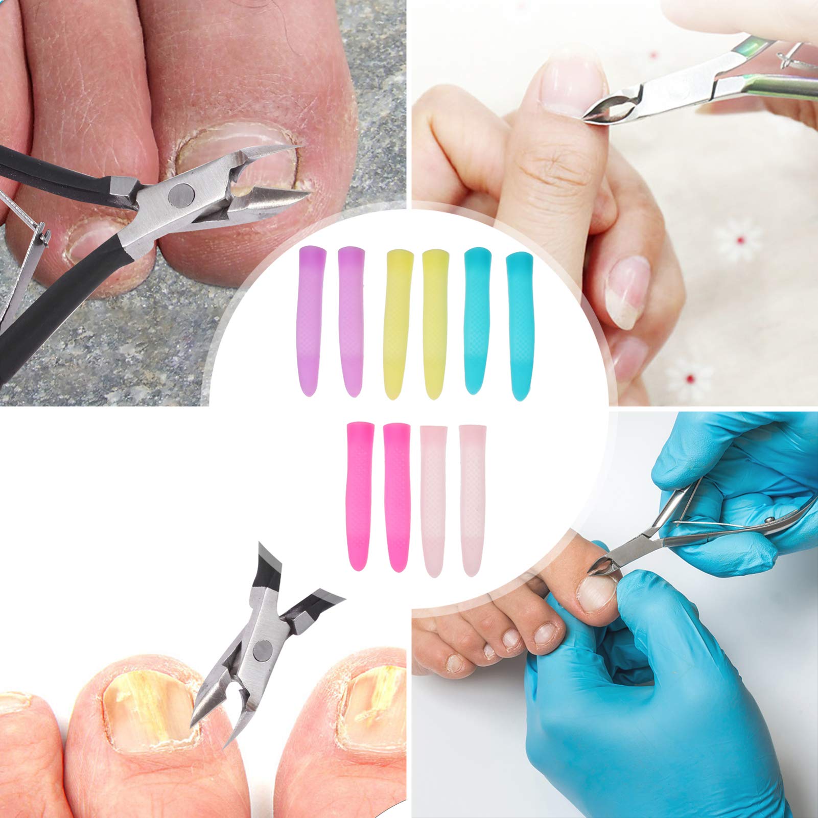 3 Set Antiscivolo Per Forbicine Cuticole Cover Silicone Per Trimmer Unghie Confezione Design Ergonomico Per E Domestico Installazione Facile E 5 Paia*3