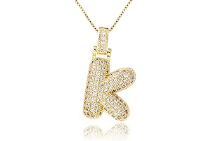 EP Jewels Women's Initial Letter Alphabet Pendant Necklace