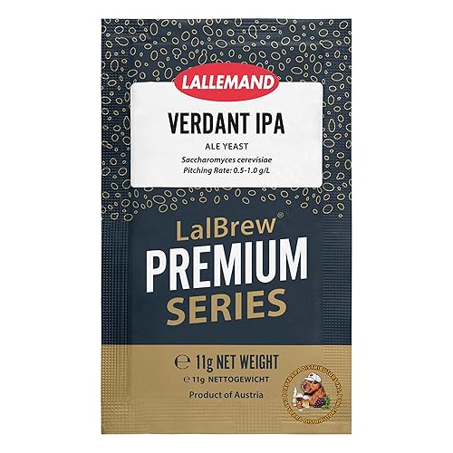 LalBrew Verdant IPA Brewing Levadura (1 Pack) - Levadura IPA Ale - Hacer cerveza en casa - 0.39 oz Sachets - Saccharomyces cerevisiae - Vendido por