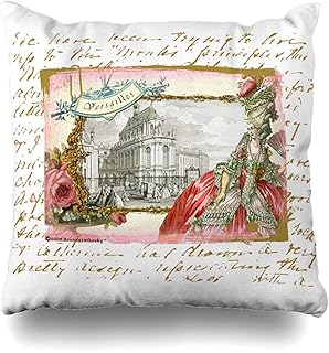 Throw Pillow Covers Marie Antoinette at Versailles Pillowslip Square Sofa Cute 18 x 18 Inches Cushion Cases Pillowcases
