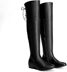 DREAM PAIRS La cuisse basse du talon des femmes est élevée sur les bottes plates du genou