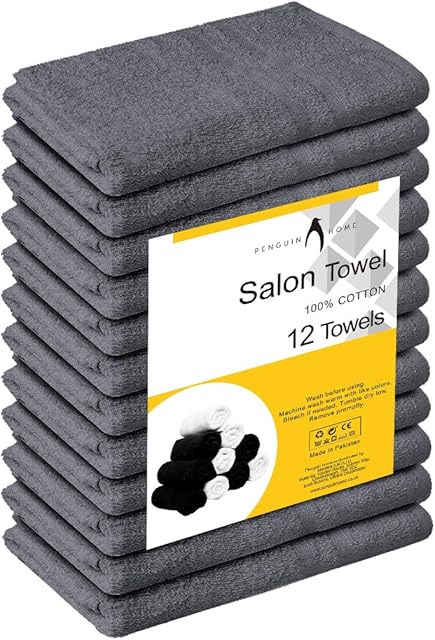 Penguin Home 100% Cotton Hand Towels Set of 12,Ultra Soft Hand Towels,Bulk Hand Towels,Cotton Salon Towel,Spa Hand Towel,Gym Hand Towel,Absorbent,Hand Towel,Hand Towel 16x26 in,400 GSM