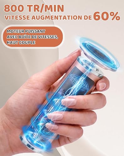 Rapeuse Pieds électrique avec 60 Disques Abrasifs et Vitesse Variable Anti-callosité Lime Pieds Electrique Râpe à Pied Pédicure Honeyglow Élimine Callosités Et Peau Morte À La Maison - Doré champagne - 3