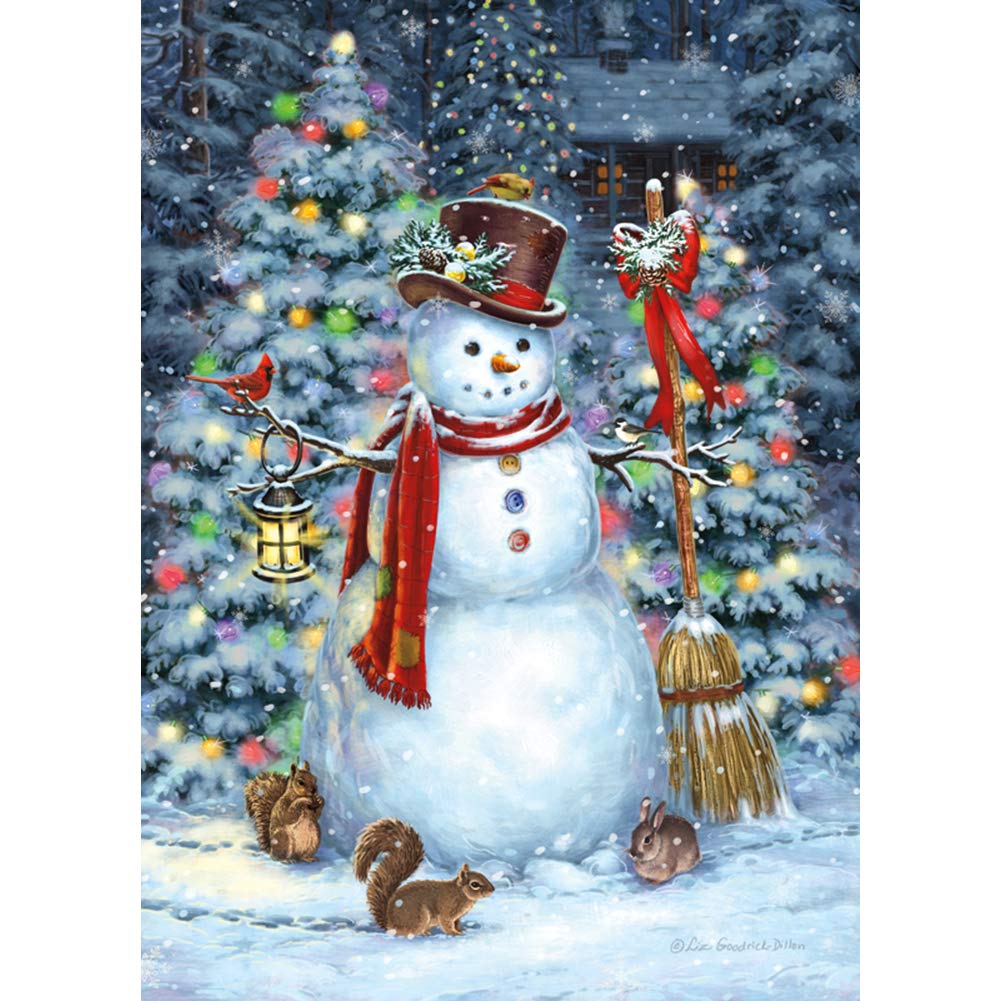 WOWDECOR Kit Diamond Painting 5D – Unicorno E Fiocchi Di Neve, Tela 30x40 Cm, Completo Di Strass