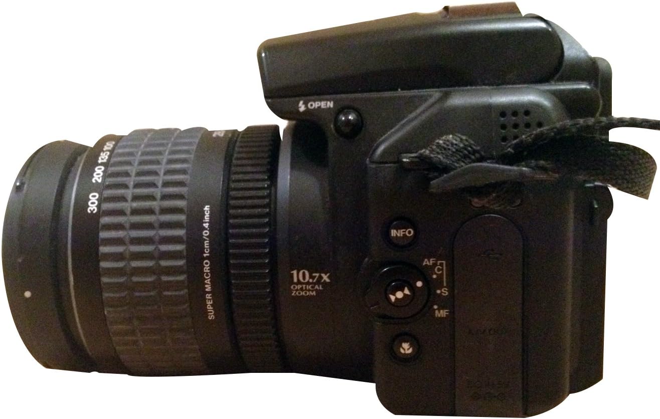 Side view of the Fujifilm Finepix S9000 digital camera, showing the zoom ring and various control buttons.