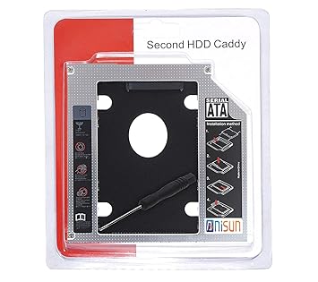 Subho Caddy 9.5 mm Aluminum 2nd Hard Disk Drive Caddy Case Adapter for Universal Laptop CD/DVD-ROM Optical Bay