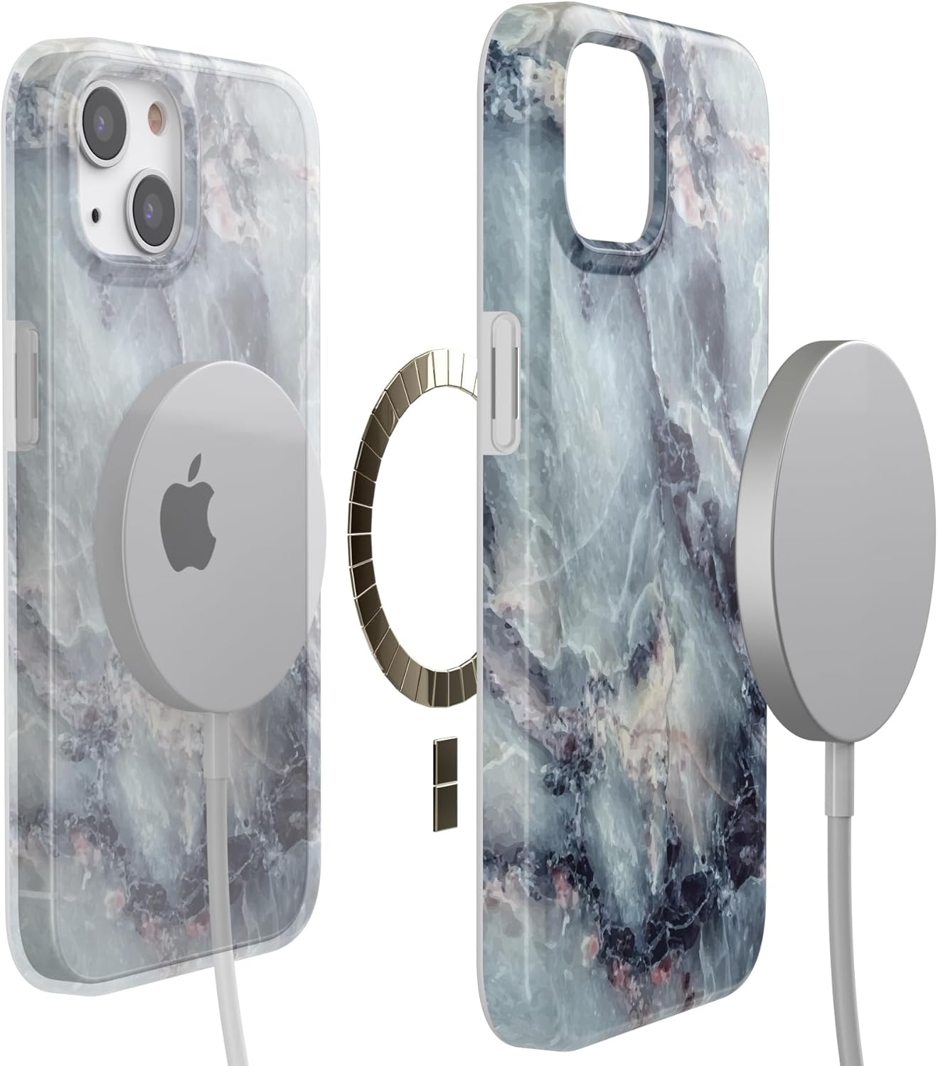 Casely iPhone 14 Case | Deep Sea | Blue Marble | Compatible with MagSafe | Classic Ultra Slim Design