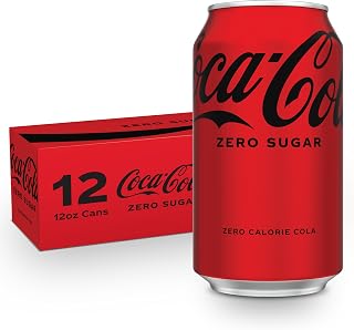Coca-Cola Zero Sugar Soda, 12oz Cans 12 Pack - Zero Calories Classic Crisp Taste Refreshing Soft Drink Fridge Pack