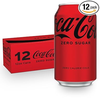Coke Zero Sugar Cola Soda, 12 oz, 12 Pack (Package May Vary)