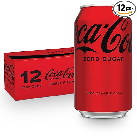Coke Zero Sugar Cola Soda, 12 oz, 12 Pack (Package May Vary)