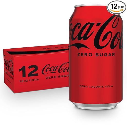 Coke Zero Sugar Cola Soda, 12 oz, 12 Pack (Package May Vary)