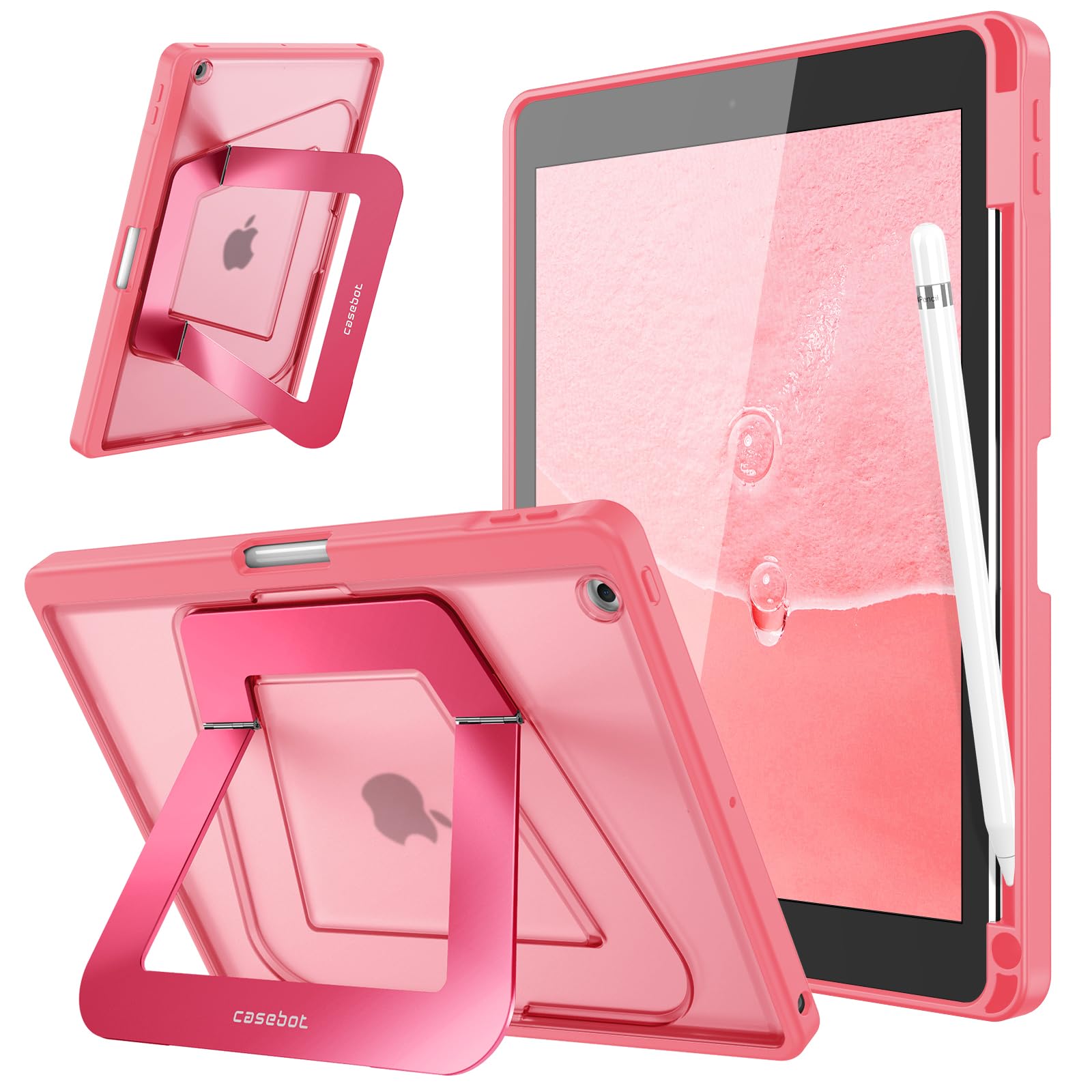 Fintie Shockproof Case for iPad 9th Generation (2021) / 8th Generation (2020) / 7th Gen (2019) 10.2 Inch - [Built-in Pencil Holder] Slim Frosted