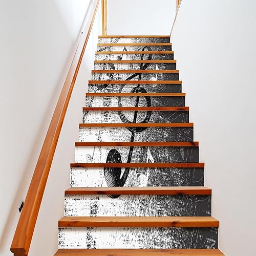 Miniatura 9 de Brebasf - Notas musicales retro, decoración para elevador de escalera, calcomanías decorativas, notas musicales rústicas occidentales, impresión