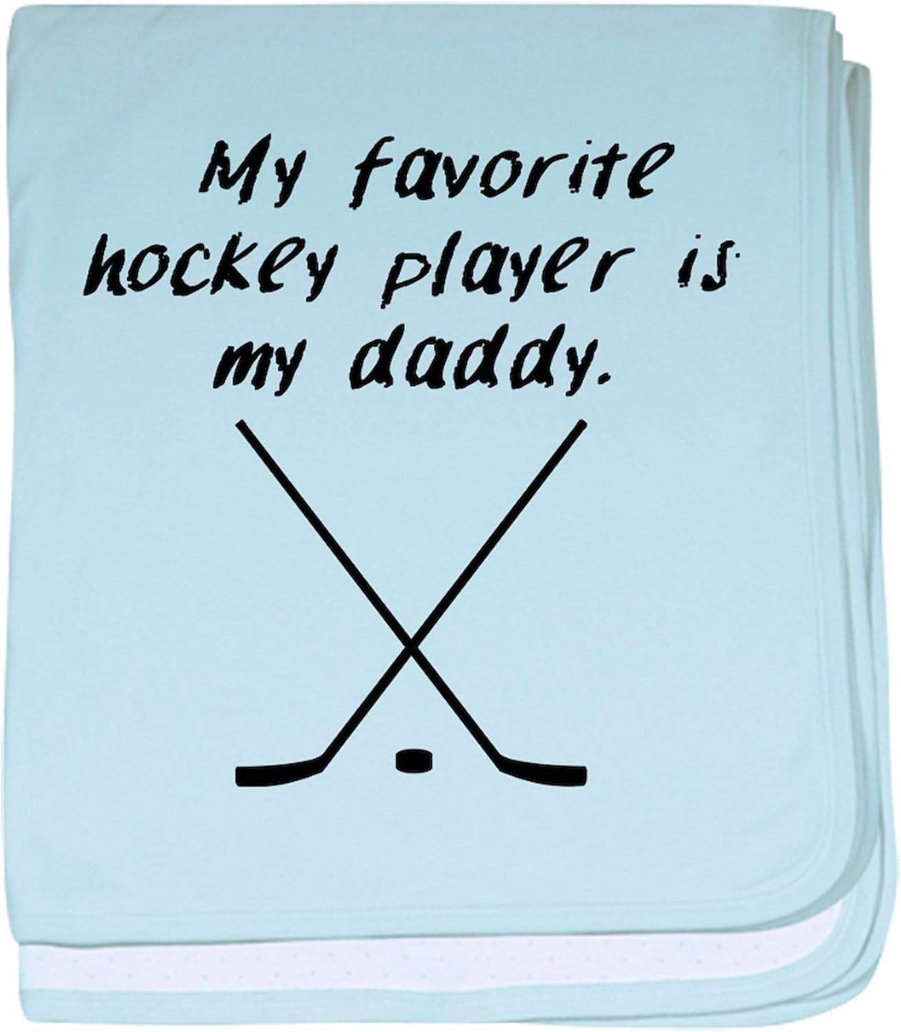 CafePress My Favorite Hockey Player is My Daddy Baby Blanket, Super Soft Newborn Swaddle
