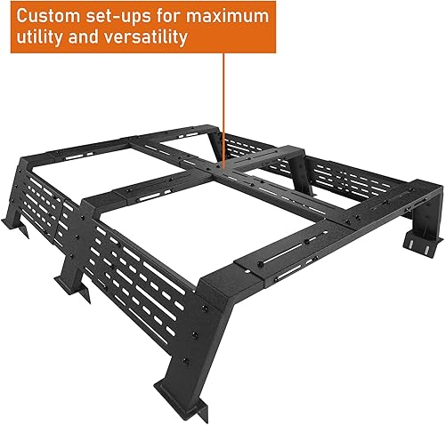 Miniatura 8 de Hooke Road Estante de cama de 12.2 pulgadas de alto para camiones de tamaño completo con rieles de cama, compatible con Toyota Tundra 07-23 y Toyota