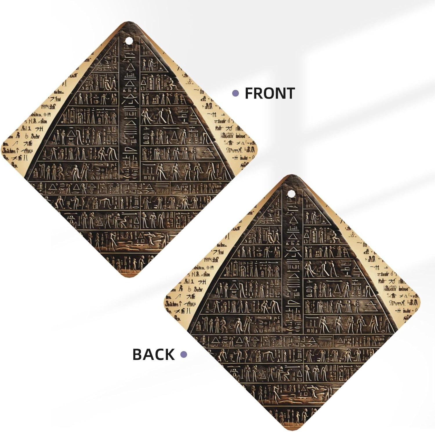 Car Air Freshener 100 PCS Ancient Egyptian Hieroglyph Hanging Car Air Fresheners Auto Interior Decor Card Freshener Strong Scented Card Lavender Cars Scents for Office Bedroom Close Drawer Square