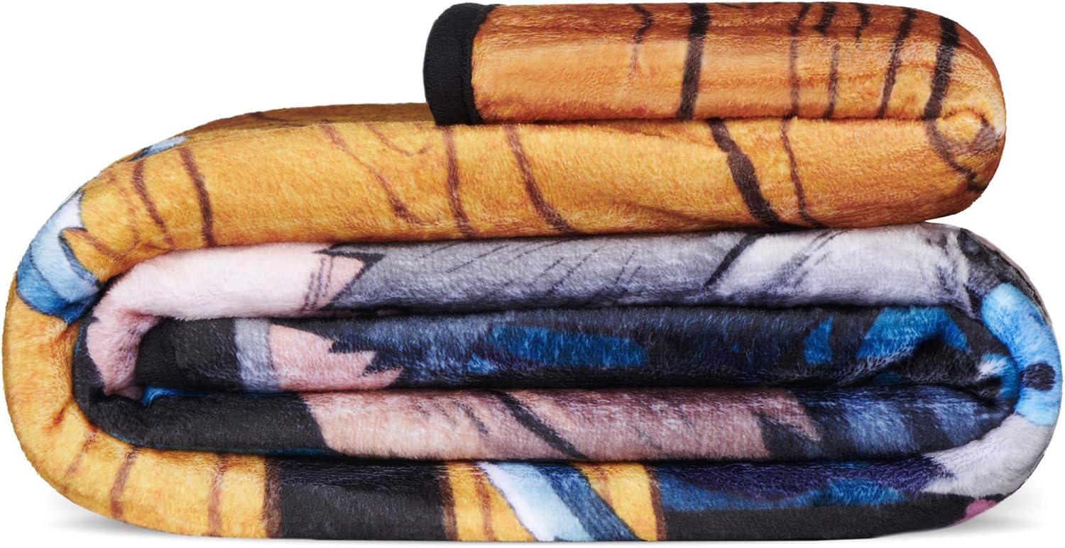 Surreal Entertainment Demon Slayer Blanket- Officially Licensed Merchandise from The Anime Demon Slayer- Comfy Lightweight Fleece, Throw, 45x60 inches (Yellow) - Image 4