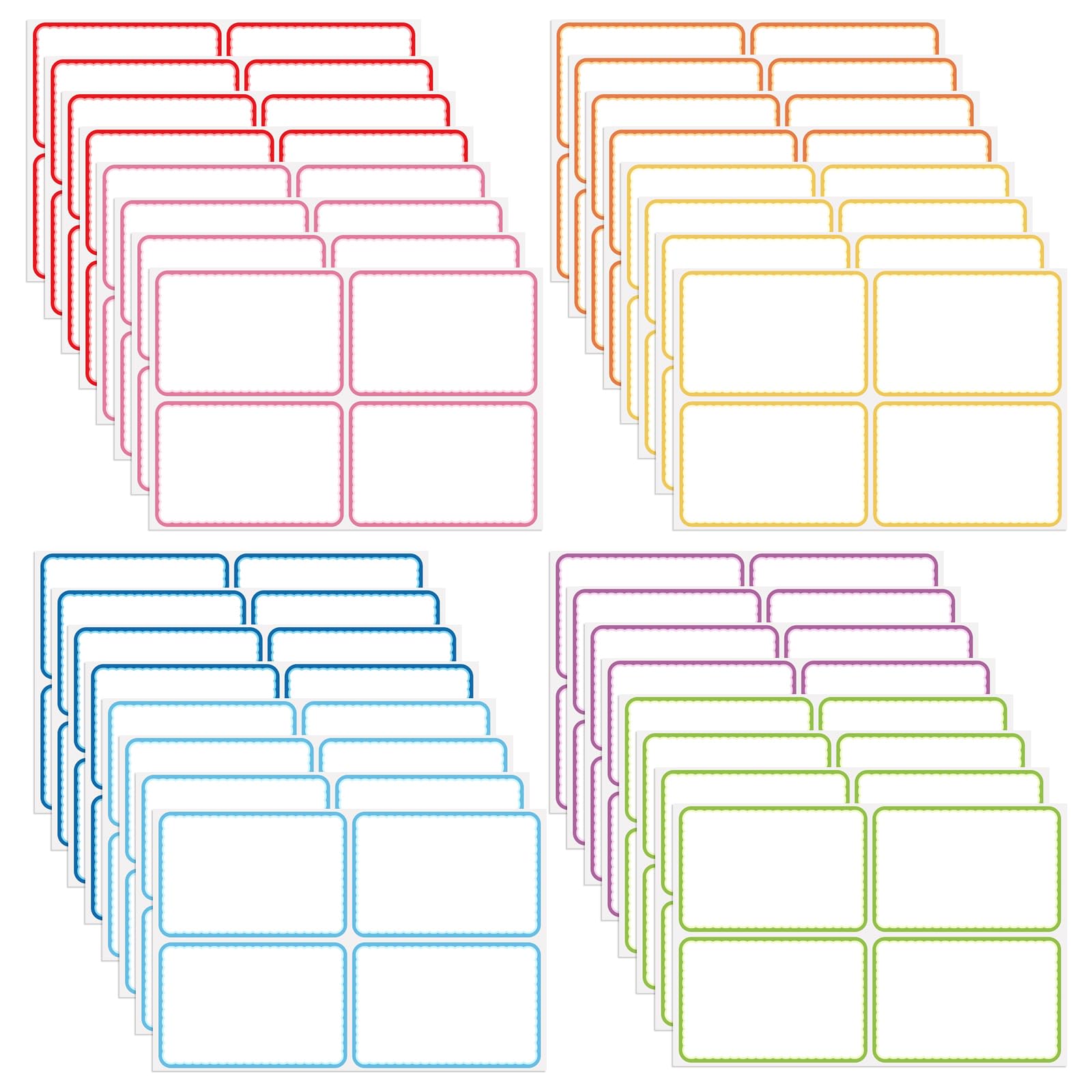128 Pcs Large Moving Labels for Boxes 15ร10cm Coloured Stickers
