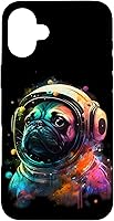 Vista 23 de Pug Astronaut Dog Funny Outer Space Colorful Cosmic Explorer Case for iPhone 16