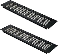 Vista 12 de Geesatis Cubiertas de ventilación para piso, gabinete, pared, techo – Rejilla de aluminio resistente a la oxidación con tornillos, paquete de 2