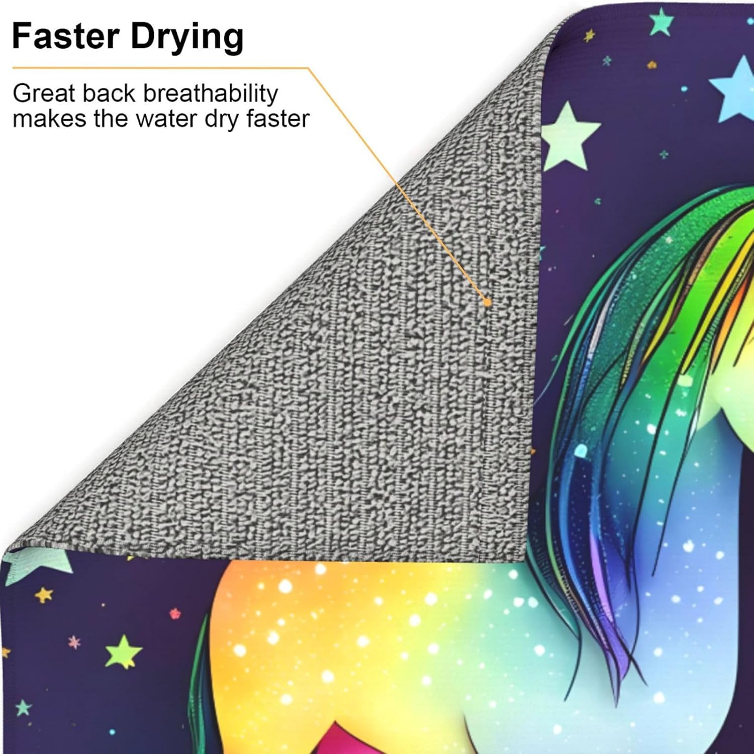 One-Horse Star Kitchen Countertop Absorbent Mat Non Slip Double Sided Design for Appliance Protection Decoration