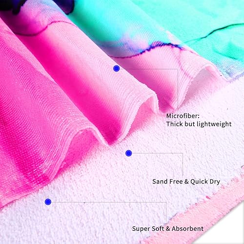 Miniatura 5 de Benefeet Sox Toallas de playa de secado rápido, sin arena, ligeras, suaves, de gran tamaño, manta de playa, toalla de microfibra para viajes en la