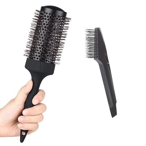 Paquete de peinado esencial para el cabello cepillo redondo de cerámica grande para secadorizado y herramienta de limpieza de cepillo de pelo