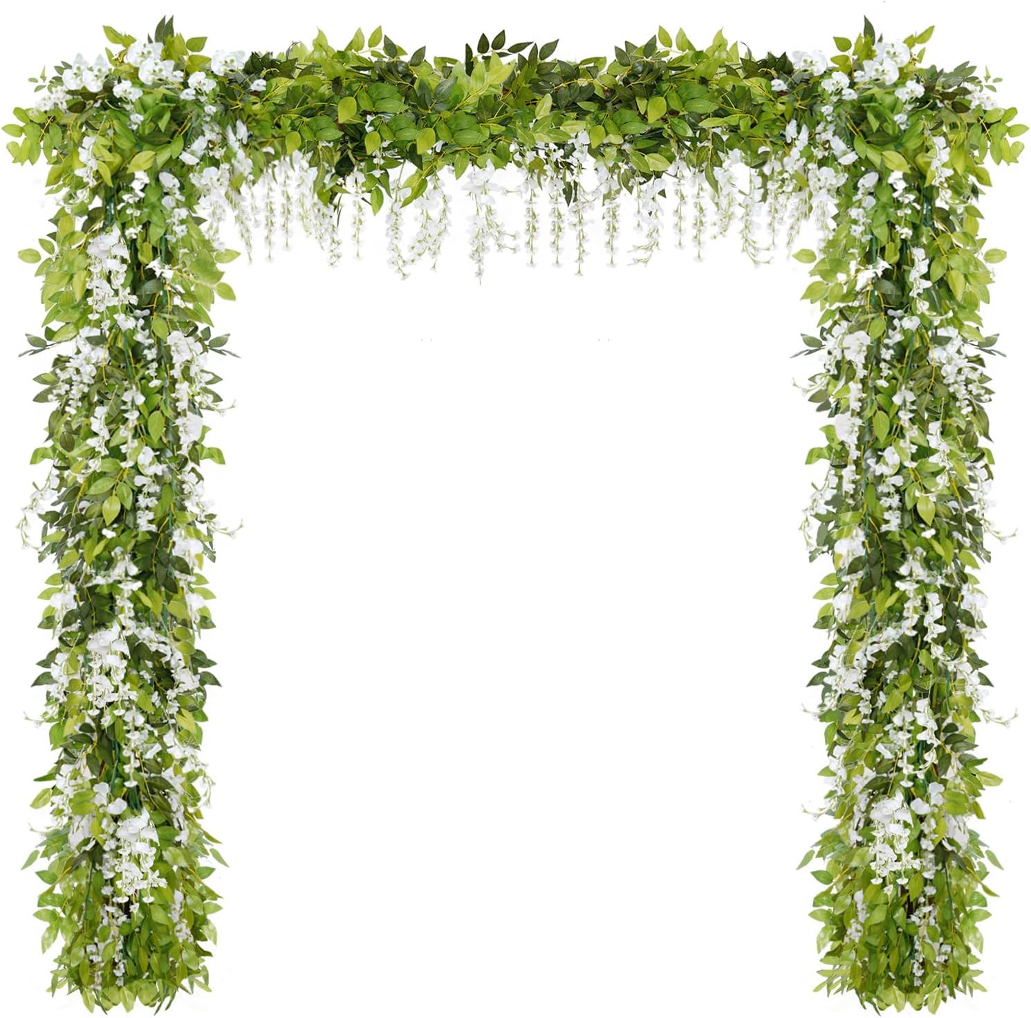 Dolicer Wisteria Artificial Flower Garland 2Pcs Total 12Ft