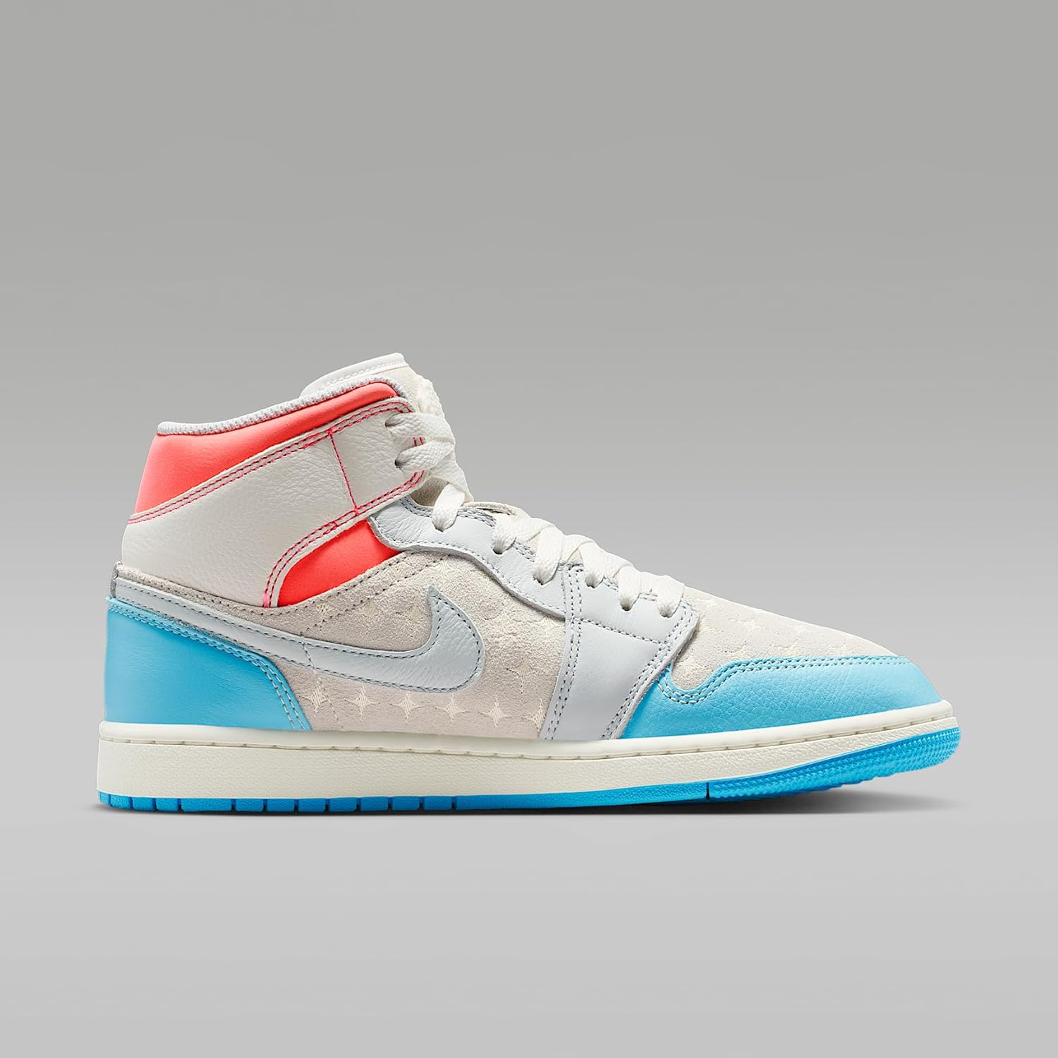Air Jordan 1 Mid Women's Shoes (Sail/Hot Lava/Muslin/Blue Chill)