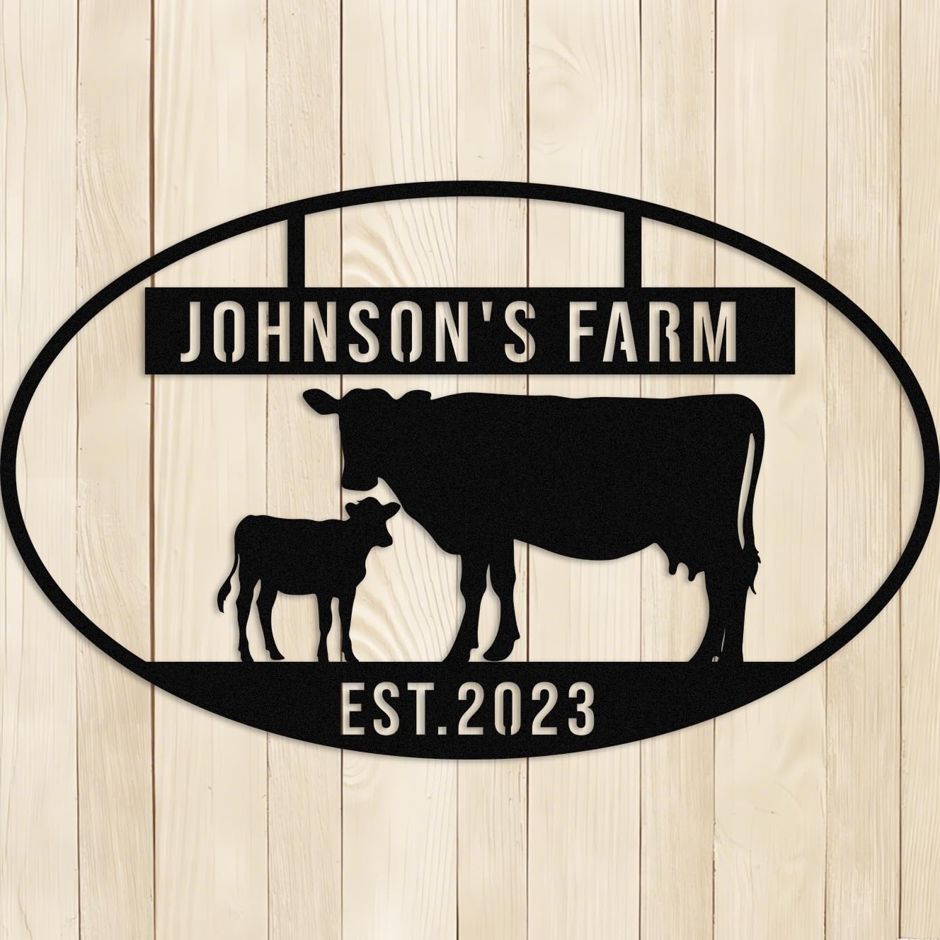 Met5kdm Goat-3 Custom Goat And Cow Metal Wall Art,Personalised Farmer Name Sign,Customized Signs For Ranch Barn Farmhouse,Home Decor,Welcome Sign,Housewarming Gift