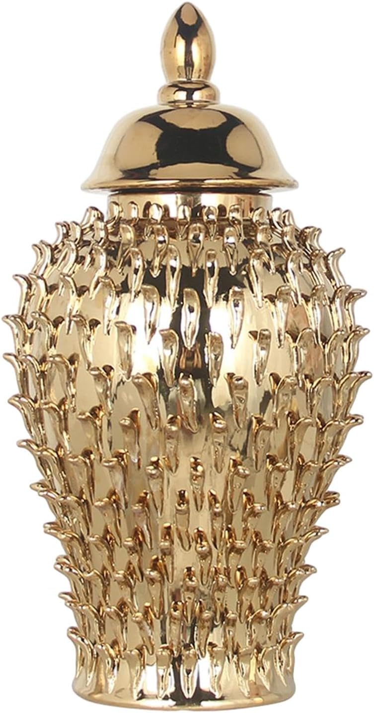 Qianly Traditional Flowers Ginger Jar Decoration Vases Pots Handicraft Storage Bottle Porcelain Flowers Vase for Party Kitchen Gifts