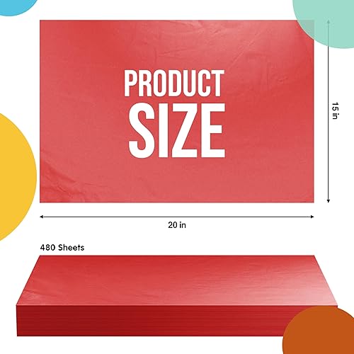 Miniatura 84 de Crown 480 hojas paquete a granel, papel de regalo – resma de papel – 15 x 20 pulgadas Papel de regalo para álbumes de recortes, arte y manualidades