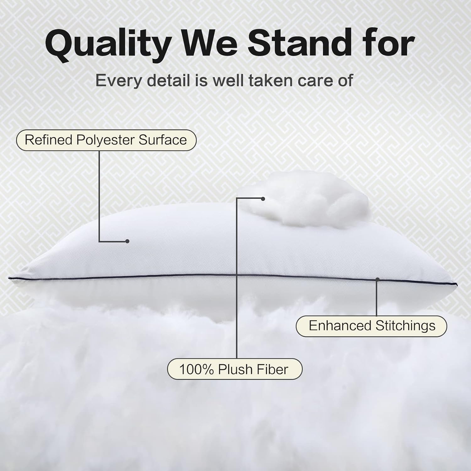 EASELAND Pillows Queen Size Set of 2, Plush Down Alternative Pillows with Silky Satin Pillowcases, 20×30 Inch Medium Soft for Stomach & Back Sleepers