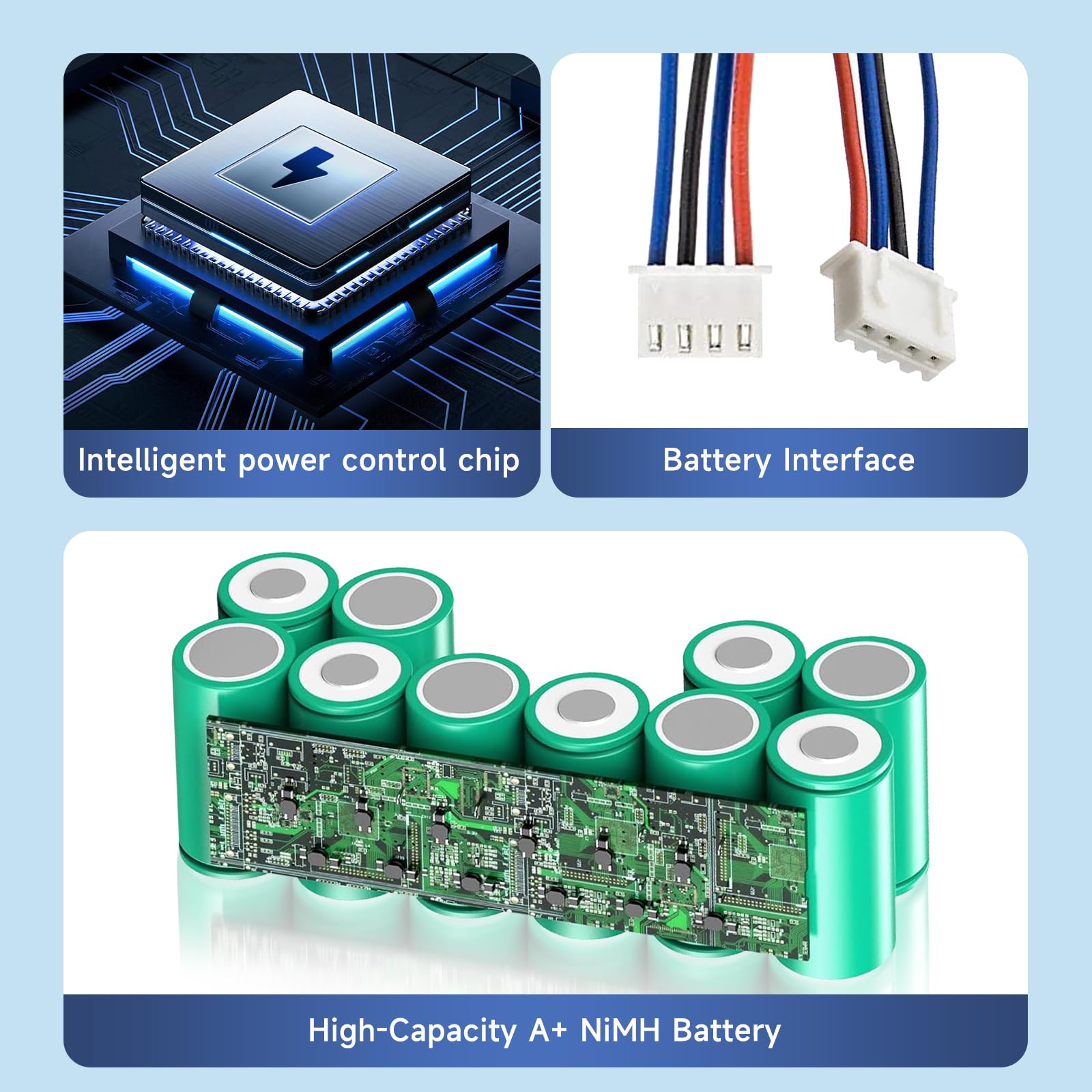 3500mAh Batteria di Ricambio per iRobot Roomba Combo ZJ1517-hfr, RVF-Y1, Roomba Combo 113, R113, R1138, R11380, R1118, ECOVACS Deebot Omzo 900, 901, 902, 600, 601, 610, M88 DE5G Robot aspirapolvere