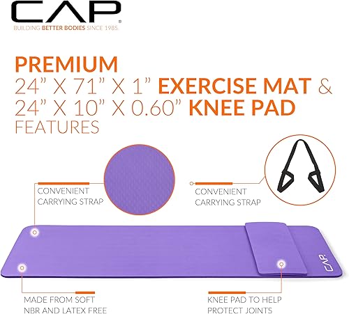 Miniatura 3 de CAP Barbell - Tapete de yoga de alta densidad de 1.27 cm con correa, varias opciones