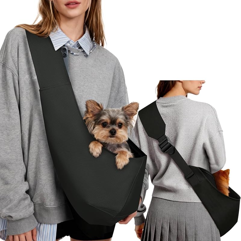 Peitoral tipo sling ajustável YUDODO para cães e gatos pequenos com bolso lateral – até 4,54 kg