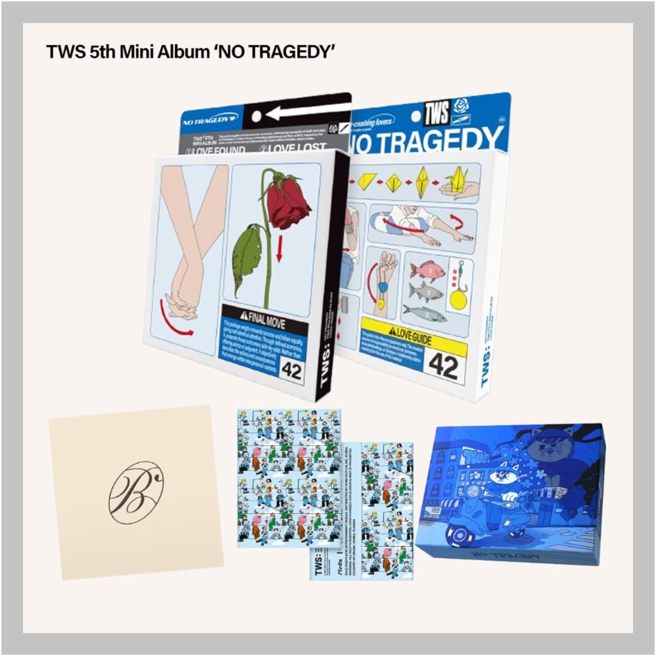 (Standard Set : FINAL MOVE+LOVE GUIDE) TWS NO TRAGEDY 5th Mini Album with Tracking