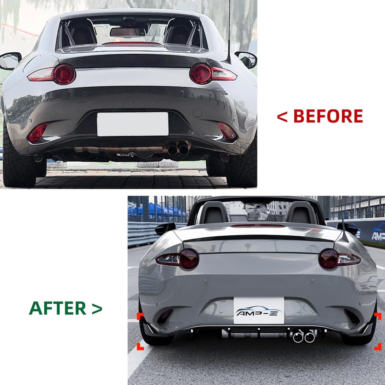 Rear Bumper Diffuser Lip for Mazda MX-5 Miata ND 2016-2025 2017 2018 Black