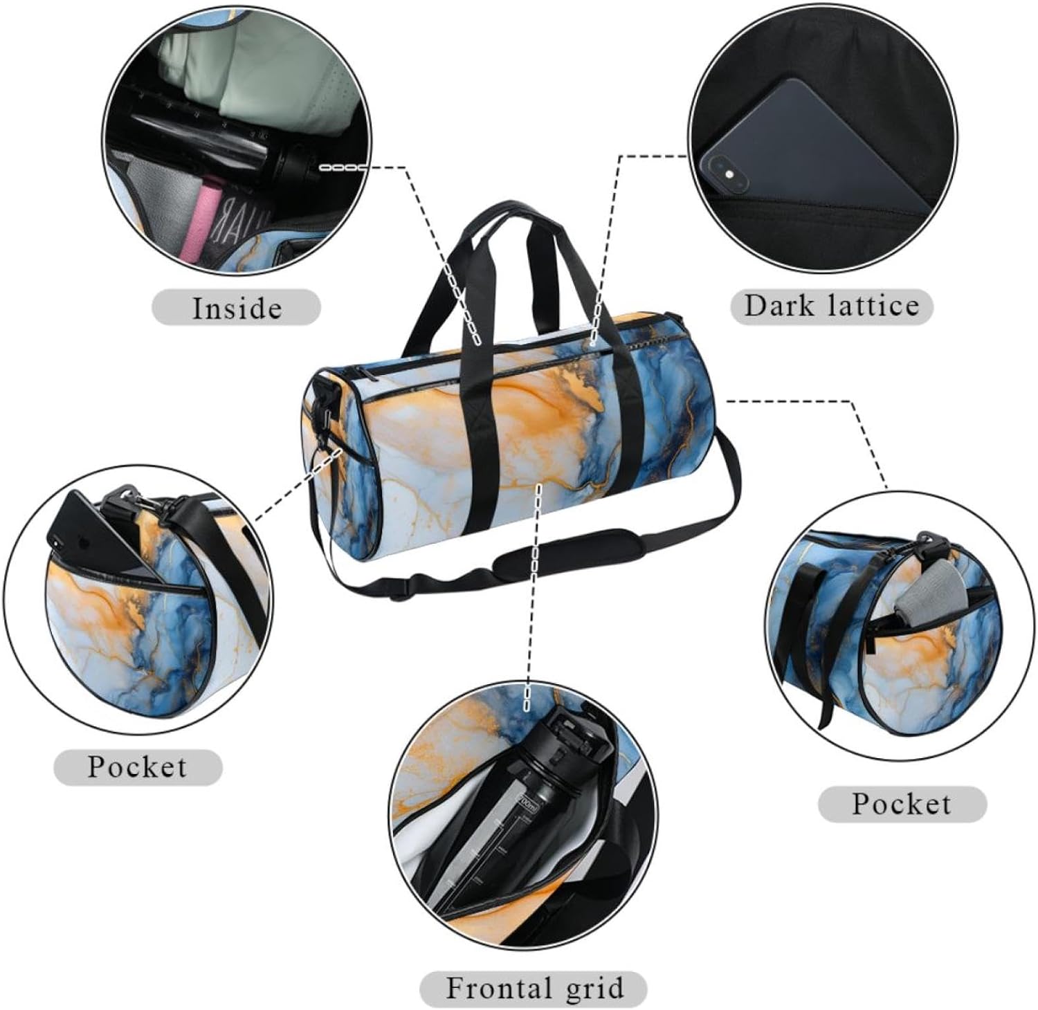 Gym Bags for Men,Travel Duffel Bags for Women,Abstract Colorful Background,Workout Bag