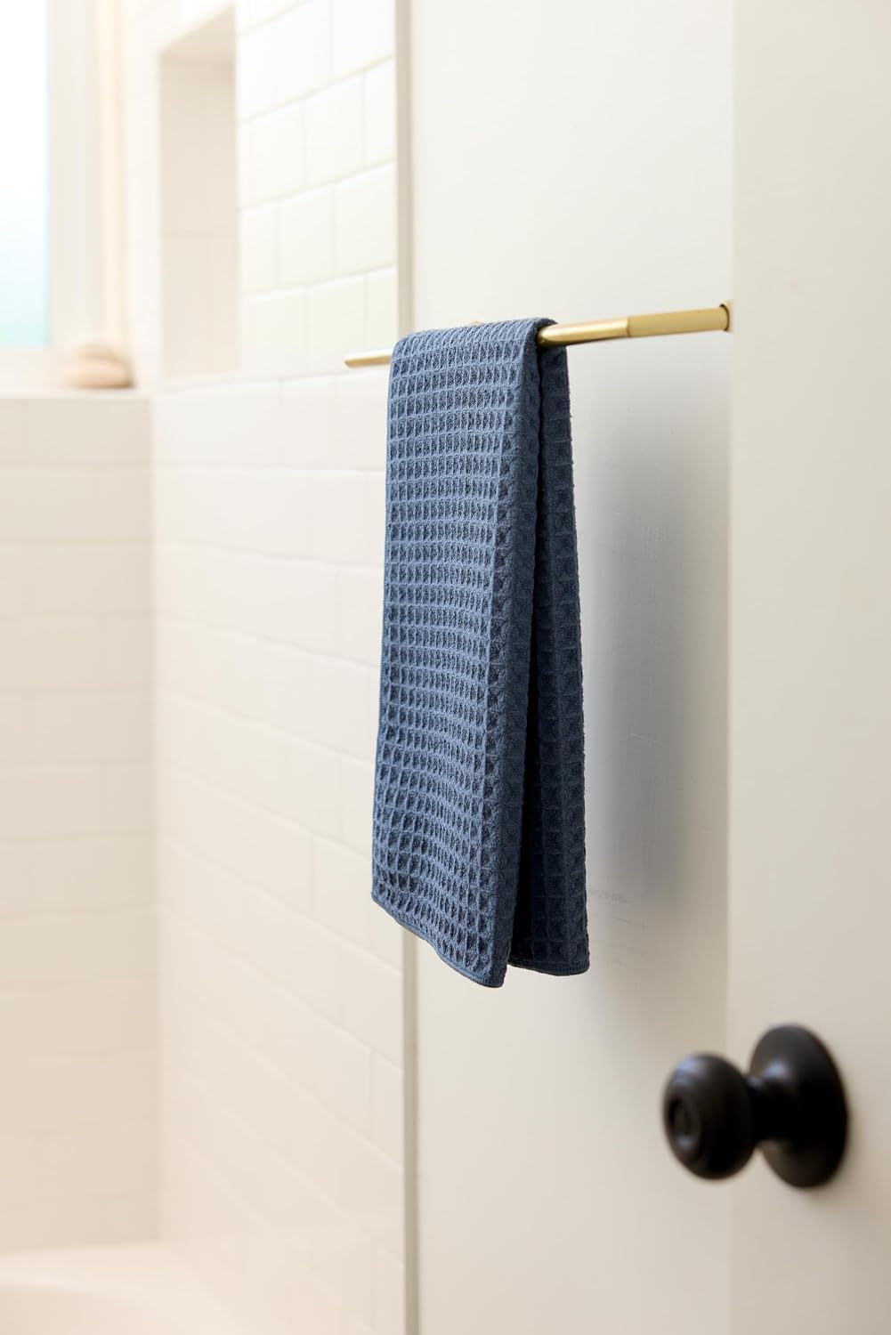 GEOMETRY Midnight Blue Waffle Hand Towel