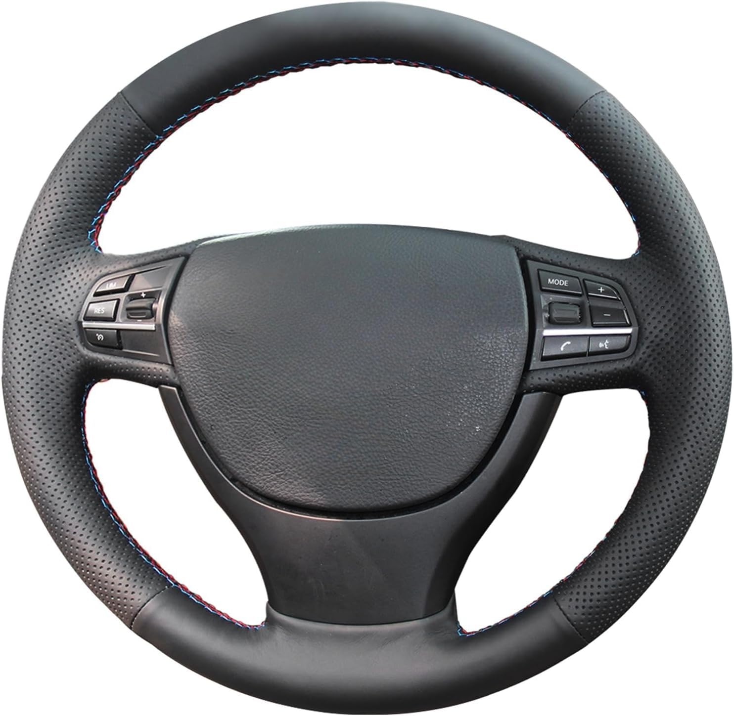 Funda para volante de coche de cuero sintético negro para F10 523Li 525Li 2009 730Li 740Li 750Li