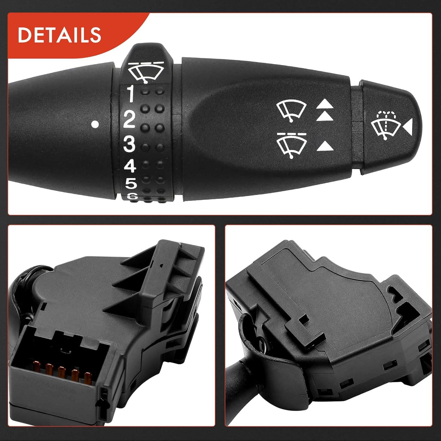 A-Premium Windshield Wiper and Washer Switch Assembly Compatible with Ford Focus 2000-2007 Sedan