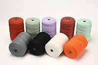 Vista 22 de Cuerda de macramé de algodón de 3 mm, 328 yardas, suministros de macramé de color natural, cuerda de algodón suave para colgar plantas, colgador