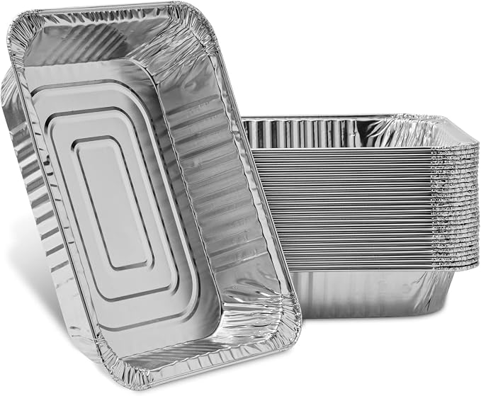 Aluminum Foil - Aluminum Foil Pans - 15-Piece Full-Size Deep Disposable Steam Table Pans For Baking, Roasting, Broiling, Cooking, 20.5 X 3.3 X 13...