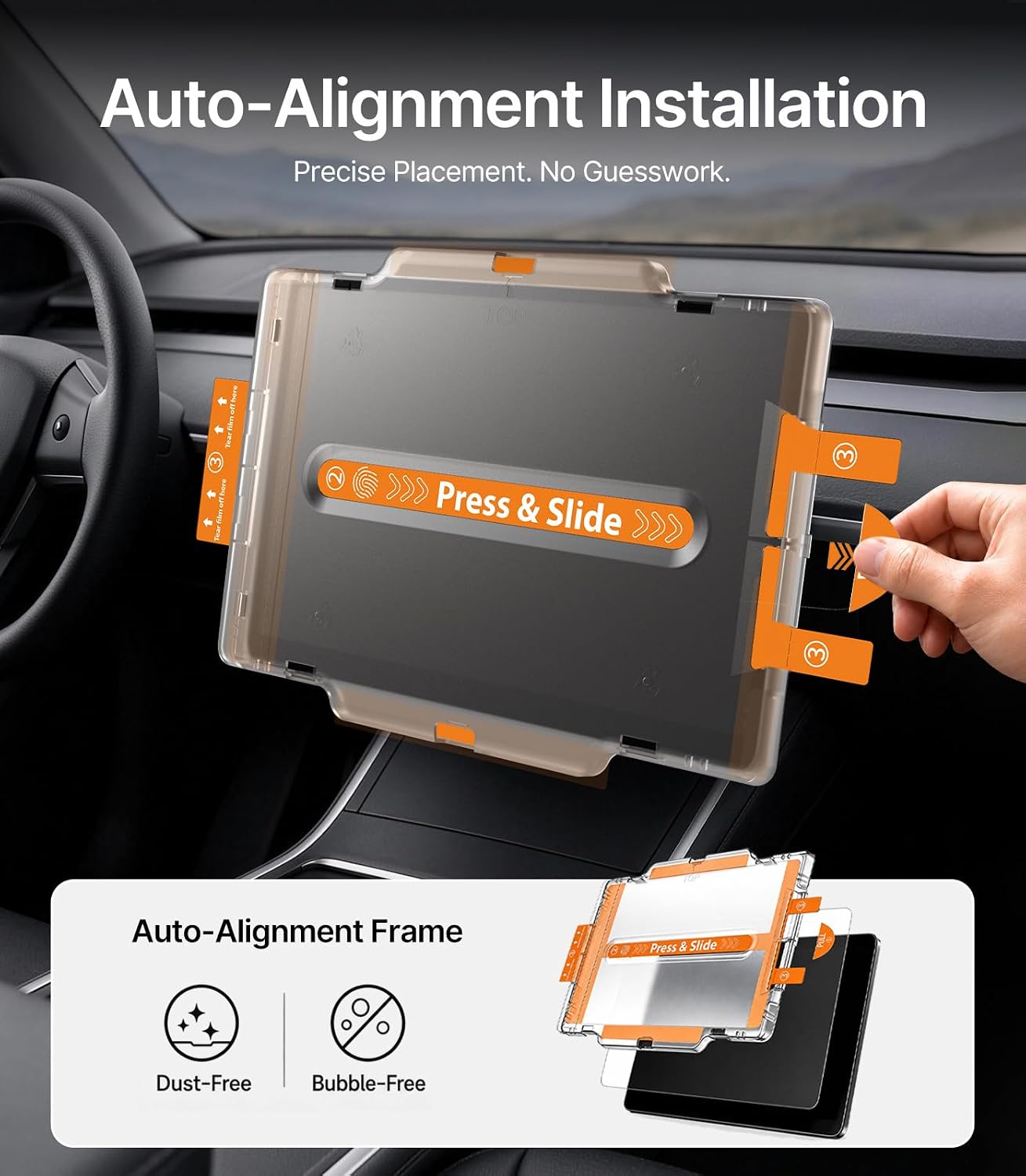 for Tesla Model 3 (2024-26) & Model Y (2025) 15.4" HD Screen Protector image 3