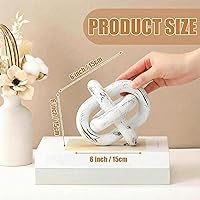 Vista 2 de Decoración de nudo de madera de 3 eslabones, decoración rústica para el hogar, decoración de mesa auxiliar, decoración bohemia de eslabones