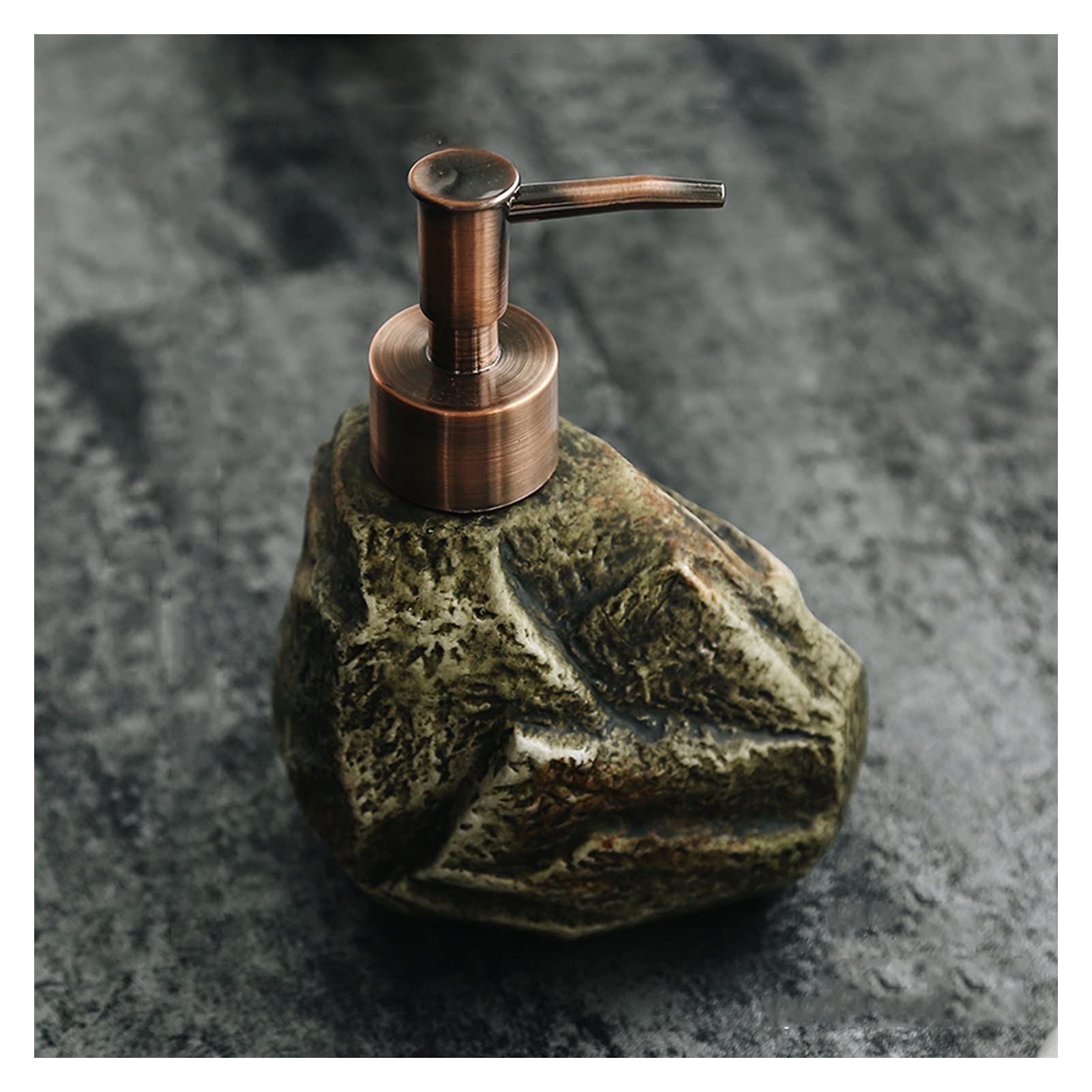 Distributeur de savon liquide céramique pierre rétro et gel douche